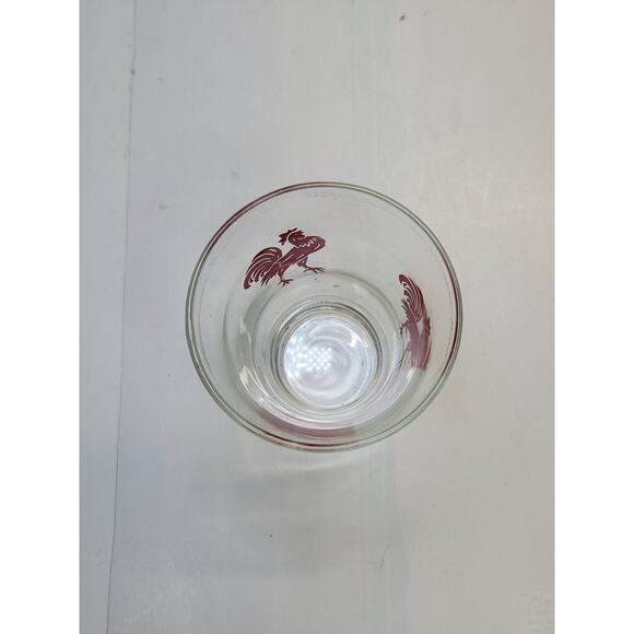 Vintage Libbey Red Rooster Oyster Fruit Cocktail Juice Glass MCM - Picture 3 of 4